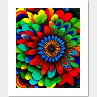 Colorful Rainbow Flower 104 Posters and Art